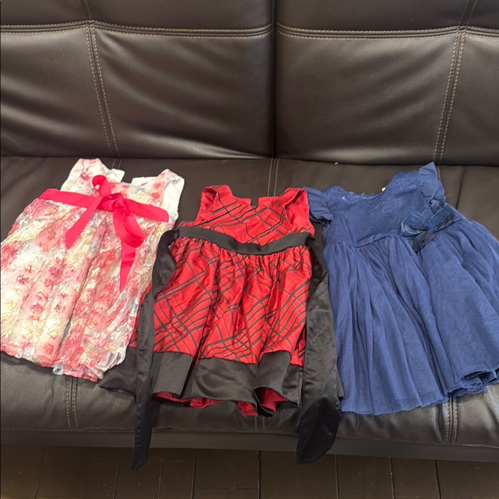 Red and Black Plaid Kids Dress